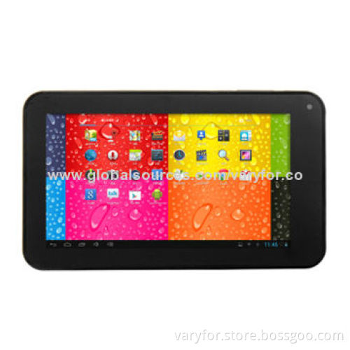 7-inch Tablet PC, 800x480 Pixels, 512MB+4GB, Bluetooth Wi-Fi Dual Camera USB2.0 with Cheap Price